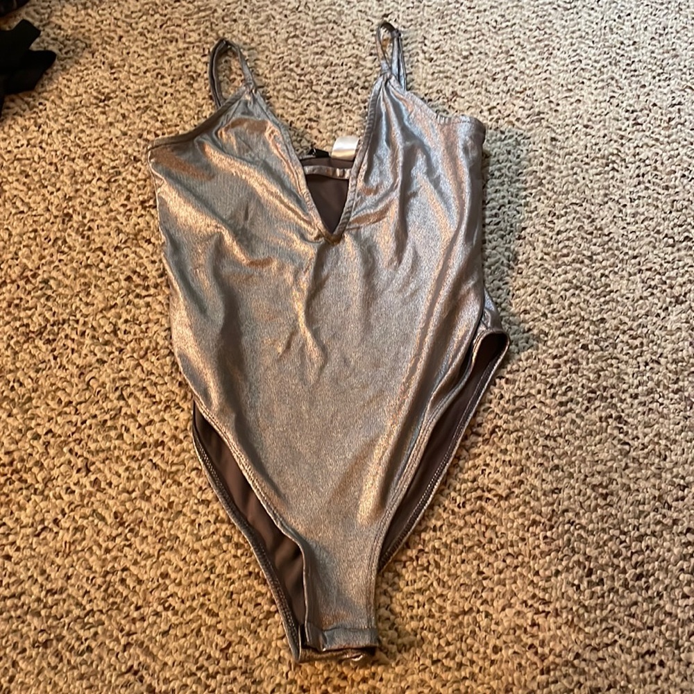 Silver bodysuit